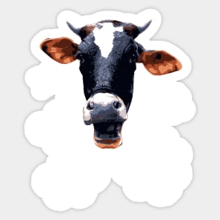 Cow Costume Funny Moo Halloween Sticker